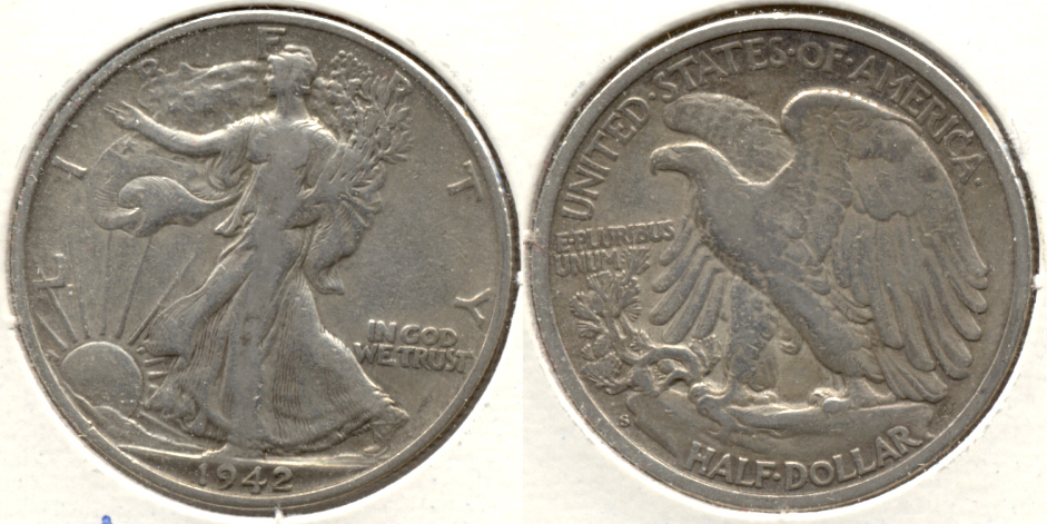 1942-S Walking Liberty Half Dollar Fine-12 a