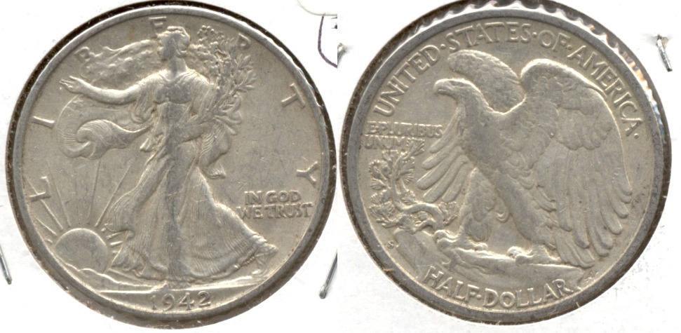 1942-S Walking Liberty Half Dollar VF-20 a