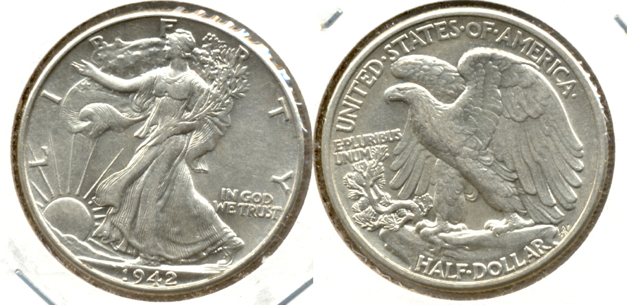 1942 Walking Liberty Half Dollar AU-50 g