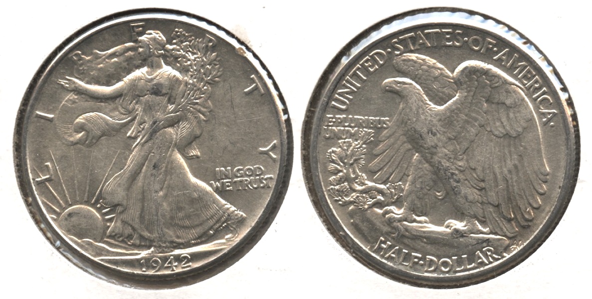 1942 Walking Liberty Half Dollar AU-50 #l