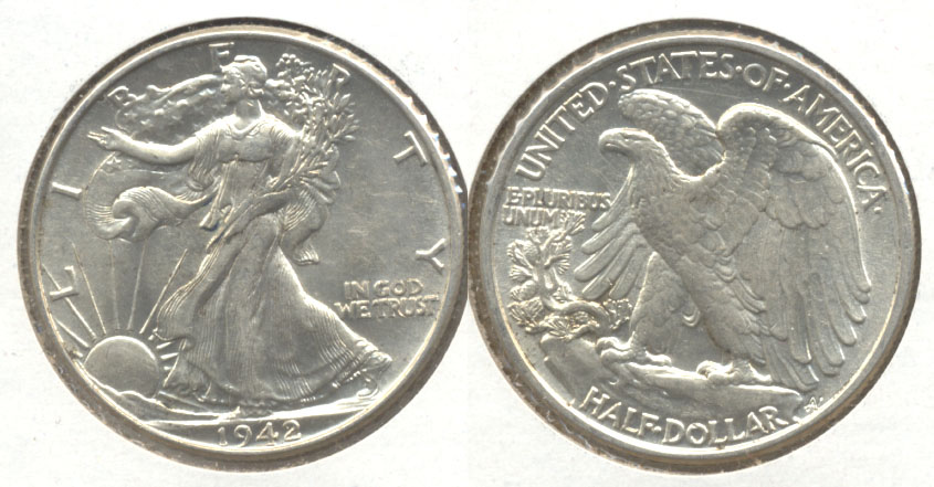 1942 Walking Liberty Half Dollar AU-55 #c