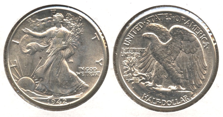 1942 Walking Liberty Half Dollar AU-55 i