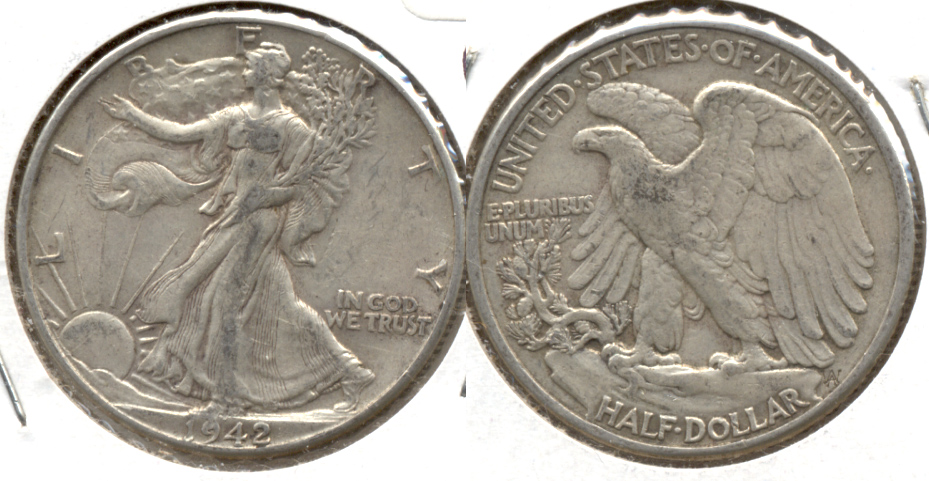1942 Walking Liberty Half Dollar EF-40 g