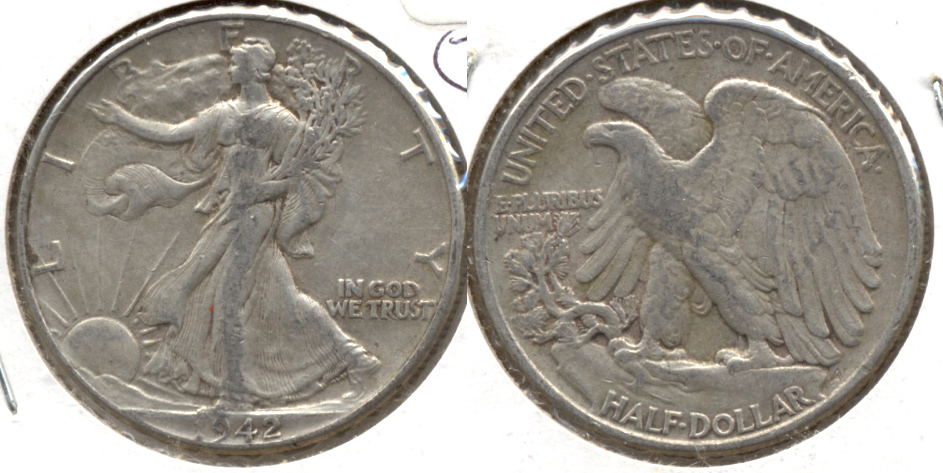 1942 Walking Liberty Half Dollar EF-40 h