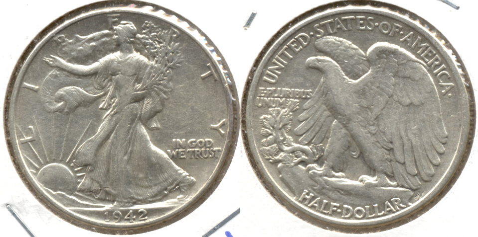 1942 Walking Liberty Half Dollar EF-40 l
