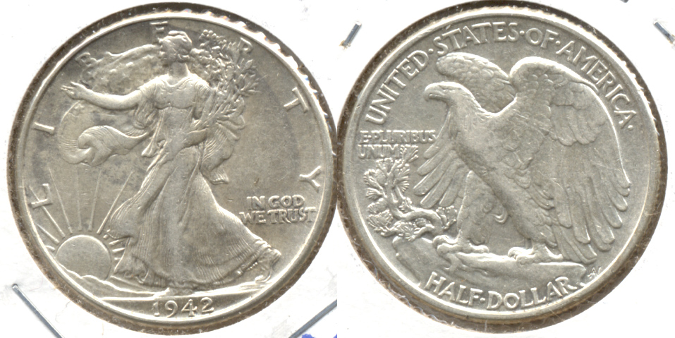1942 Walking Liberty Half Dollar EF-45