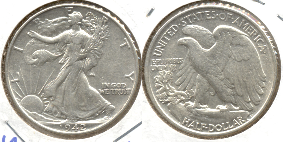1942 Walking Liberty Half Dollar EF-45 a