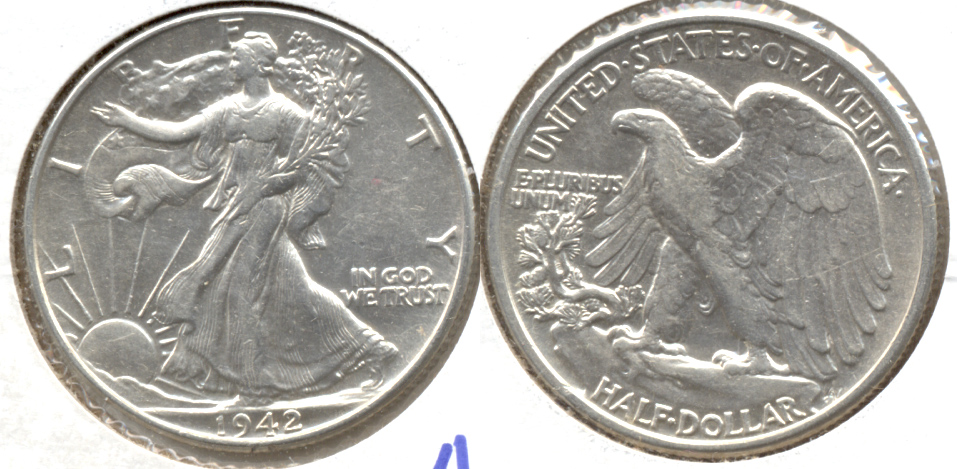 1942 Walking Liberty Half Dollar EF-45 e