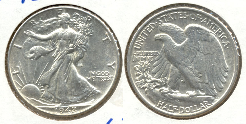 1942 Walking Liberty Half Dollar MS-63 d