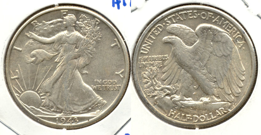 1943-D Walking Liberty Half Dollar AU-50 a