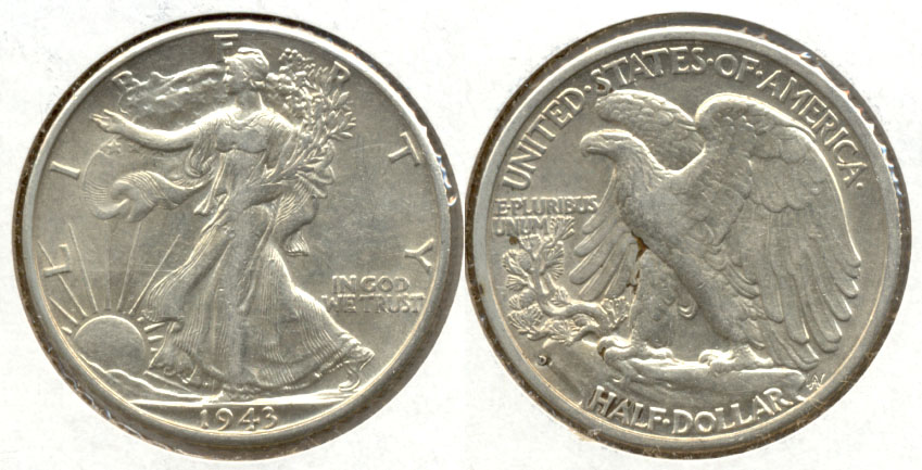 1943-D Walking Liberty Half Dollar AU-50 c