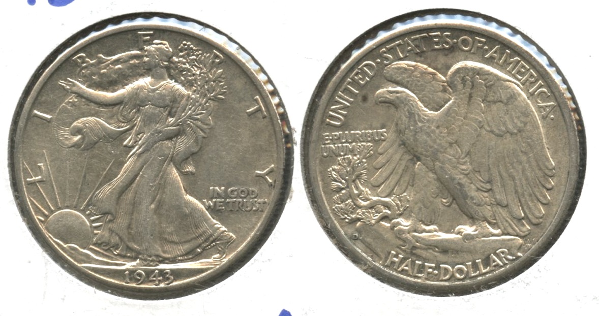 1943-D Walking Liberty Half Dollar AU-50 #g