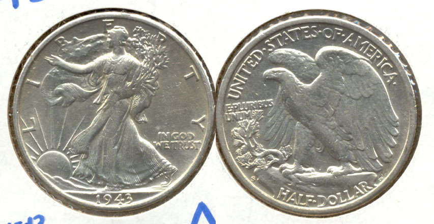 1943-S Walking Liberty Half Dollar AU-50 a