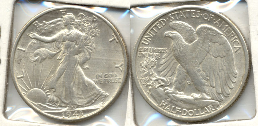 1943-S Walking Liberty Half Dollar AU-50 b