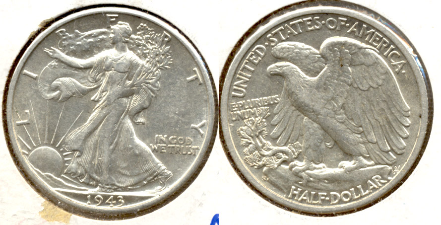 1943-S Walking Liberty Half Dollar AU-50 j