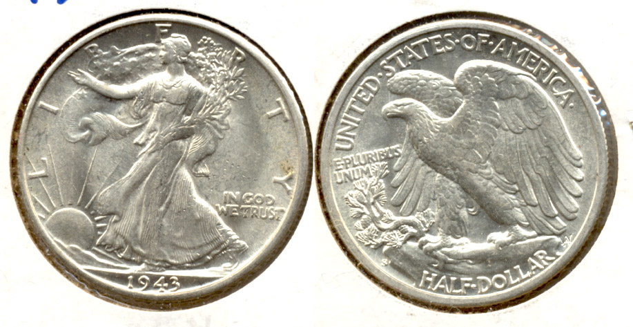 1943-S Walking Liberty Half Dollar AU-55 b
