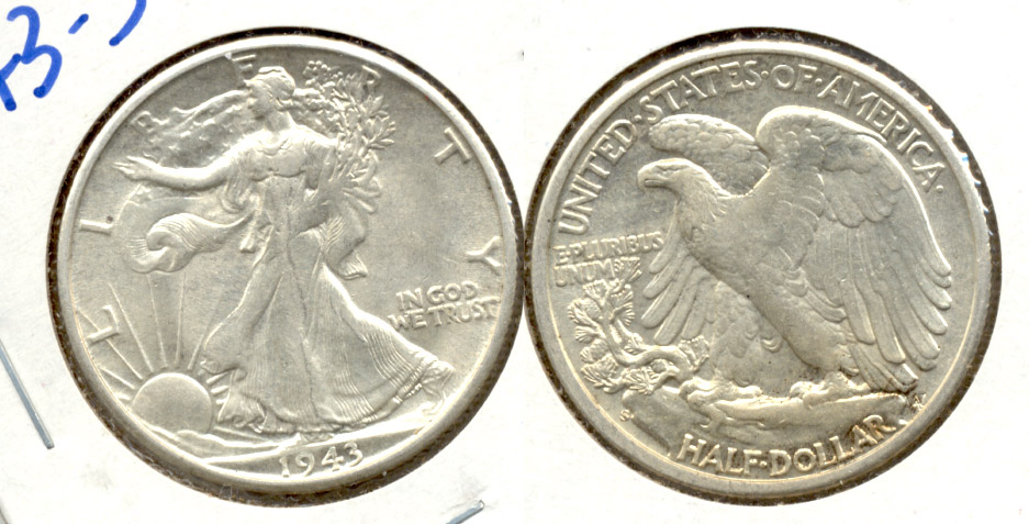 1943-S Walking Liberty Half Dollar AU-55 c