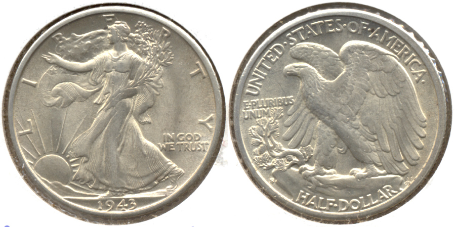 1943-S Walking Liberty Half Dollar AU-58 a
