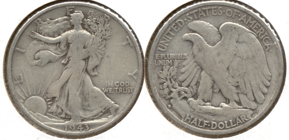 1943-S Walking Liberty Half Dollar VG-8 d
