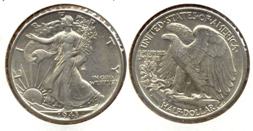 1943 Walking Liberty Half Dollar AU-50