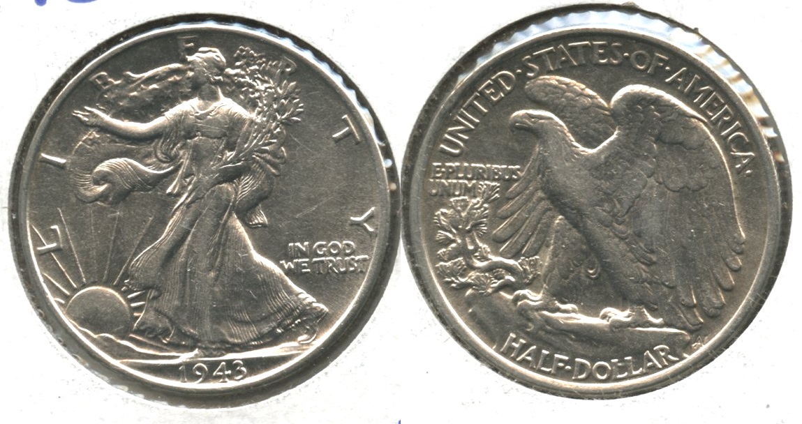 1943 Walking Liberty Half Dollar AU-50 #ac