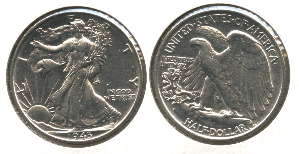 1943 Walking Liberty Half Dollar AU-50 #af