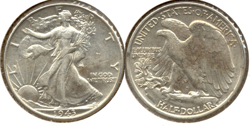 1943 Walking Liberty Half Dollar AU-50 g