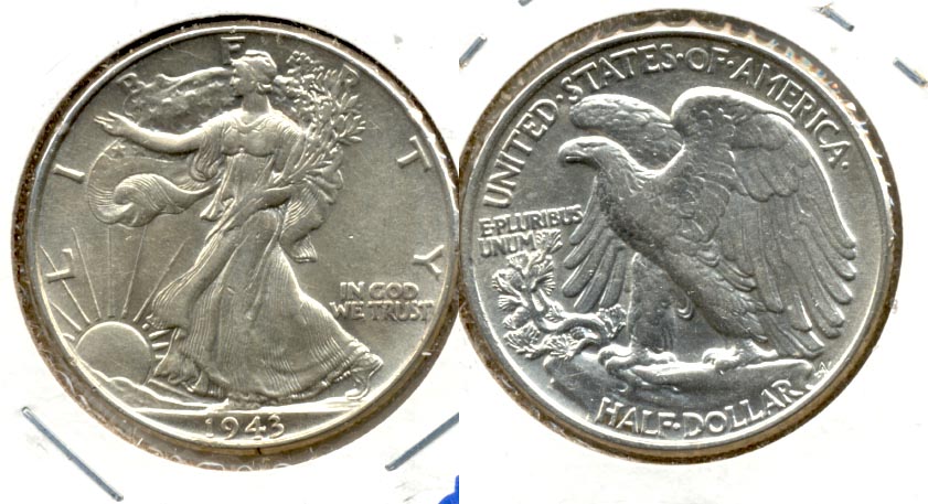 1943 Walking Liberty Half Dollar AU-50 p