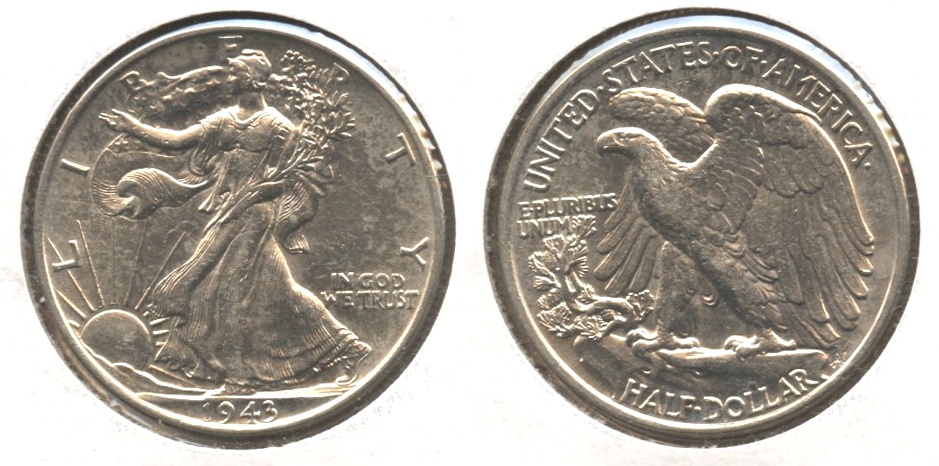 1943 Walking Liberty Half Dollar AU-50 x