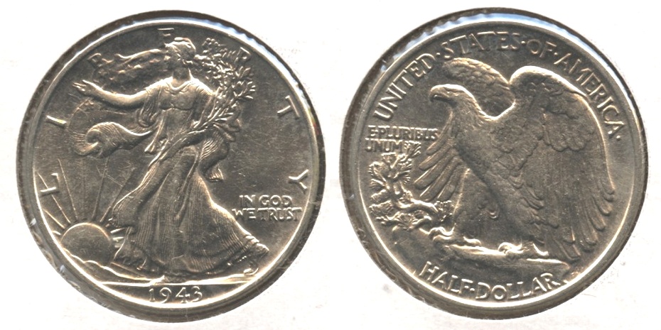 1943 Walking Liberty Half Dollar AU-50 y