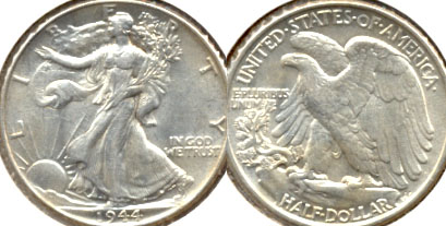 1943 Walking Liberty Half Dollar AU-55 g