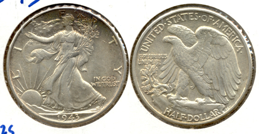 1943 Walking Liberty Half Dollar AU-55 q