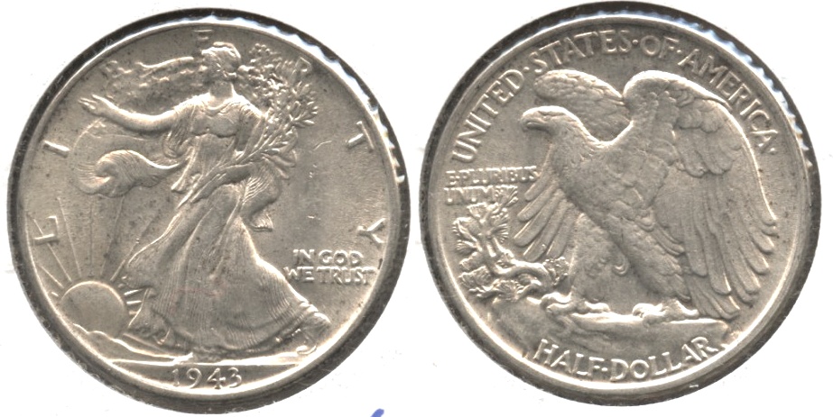 1943 Walking Liberty Half Dollar AU-55 #z