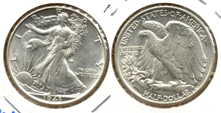 1943 Walking Liberty Half Dollar AU-58 c