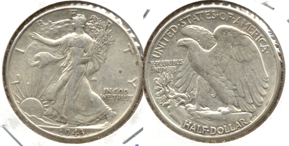 1943 Walking Liberty Half Dollar EF-40 b
