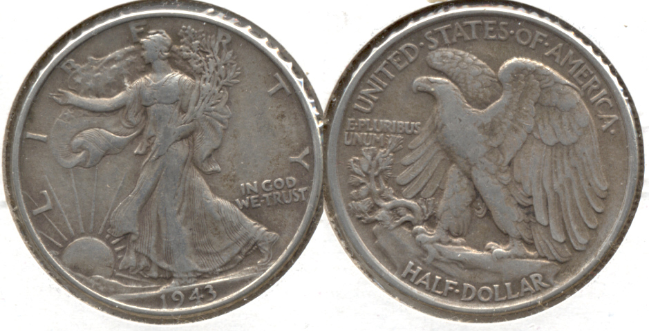 1943 Walking Liberty Half Dollar EF-40 e