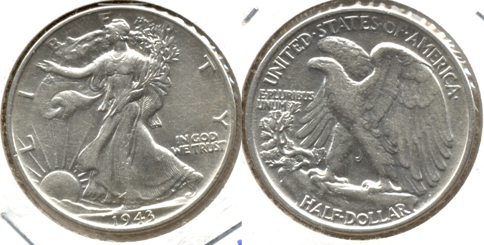 1943 Walking Liberty Half Dollar EF-45 b