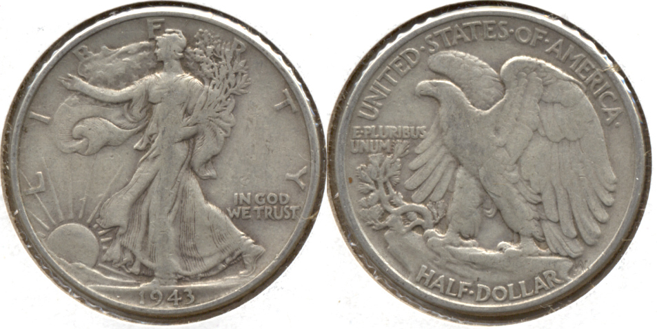 1943 Walking Liberty Half Dollar Fine-15