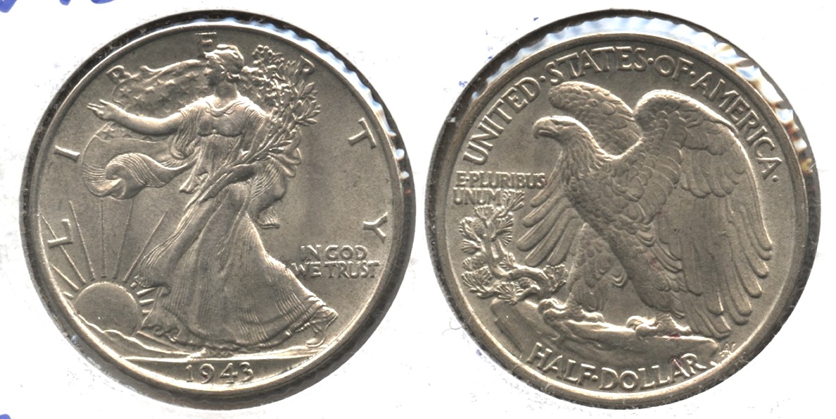 1943 Walking Liberty Half Dollar MS-60