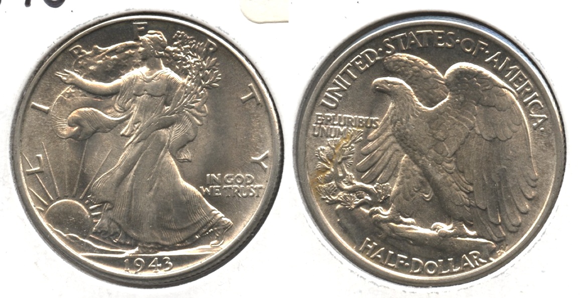 1943 Walking Liberty Half Dollar MS-60 #g