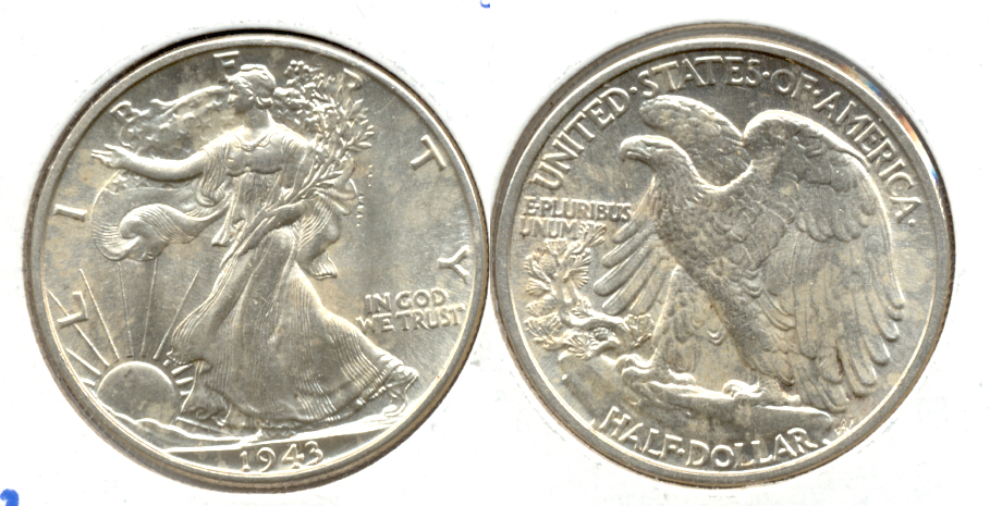 1943 Walking Liberty Half Dollar MS-62