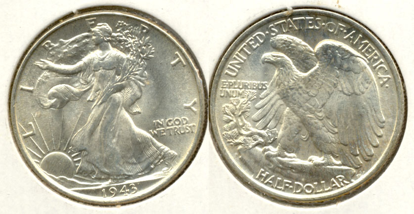 1943 Walking Liberty Half Dollar MS-63