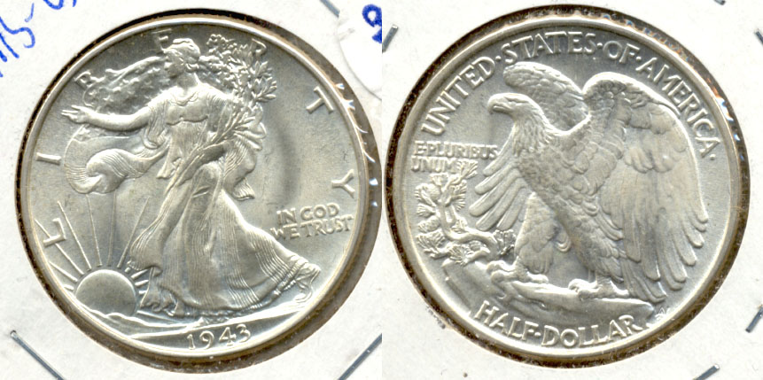 1943 Walking Liberty Half Dollar MS-63 a