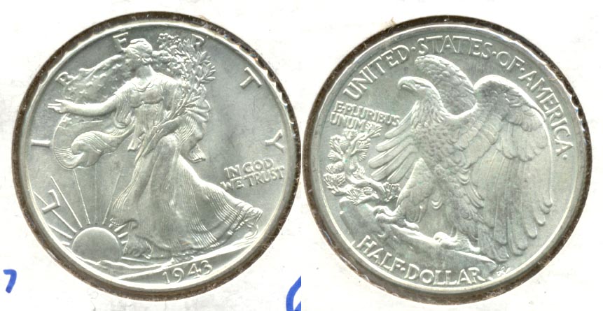 1943 Walking Liberty Half Dollar MS-64