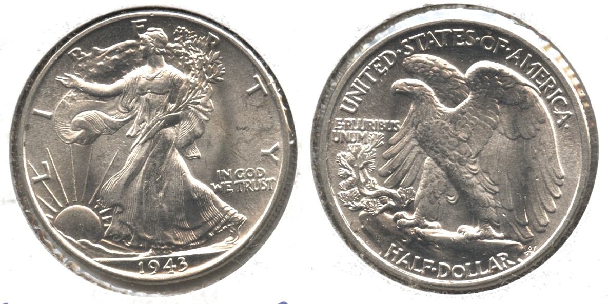 1943 Walking Liberty Half Dollar MS-64 #d