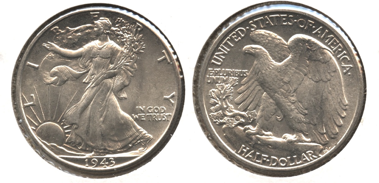 1943 Walking Liberty Half Dollar MS-64 #f