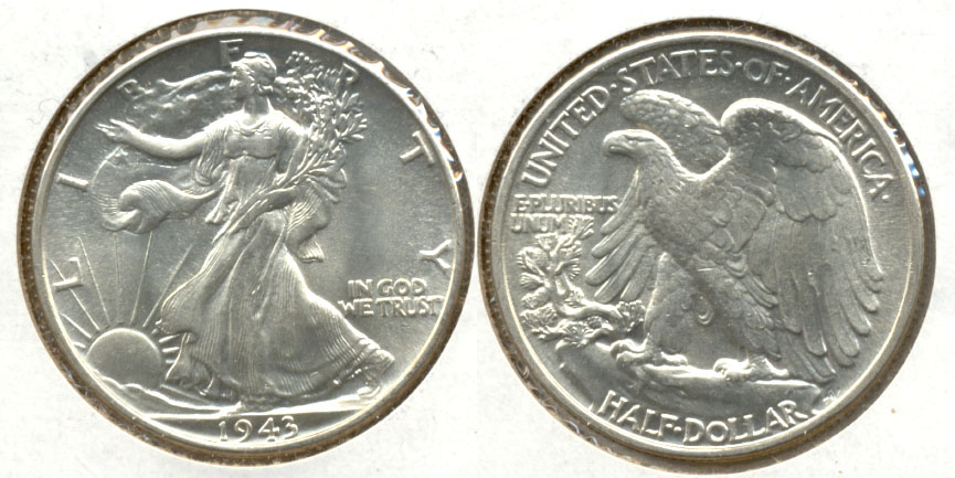 1943 Walking Liberty Half Dollar MS-65