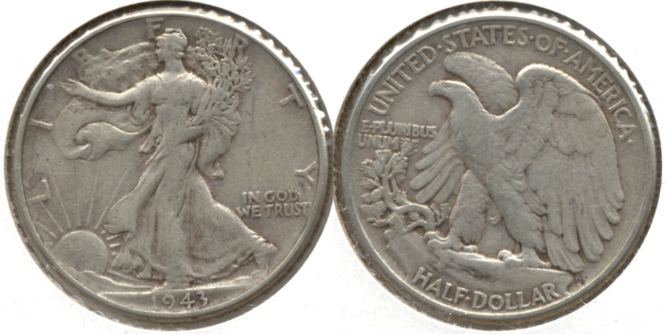 1943 Walking Liberty Half Dollar VF-20