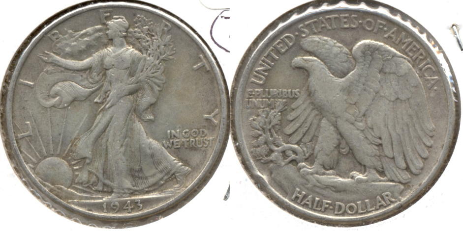 1943 Walking Liberty Half Dollar VF-20 e