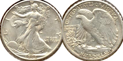 1944-D Walking Liberty Half Dollar AU-50 d